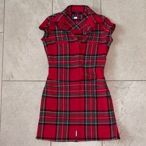Vintage Y2K Tommy Hilfiger Plaid Mini Dress
